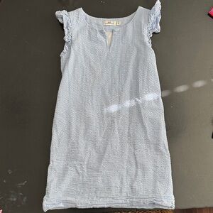 Vineyard Vines Light Blue Seersucker Kids Dress